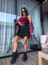 Shorts with Pleats + Double Belt J72 - BLACK PRE-ORDER